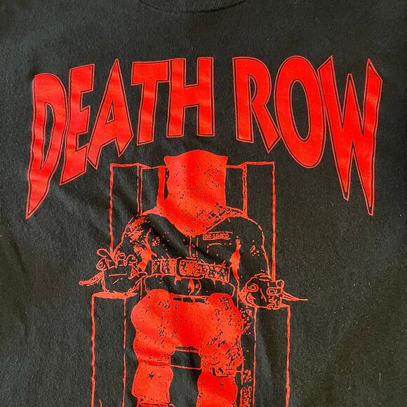 Death Row Records - Electric Chair - Black and Red T-shirt - Size M - Picture 2 of 7